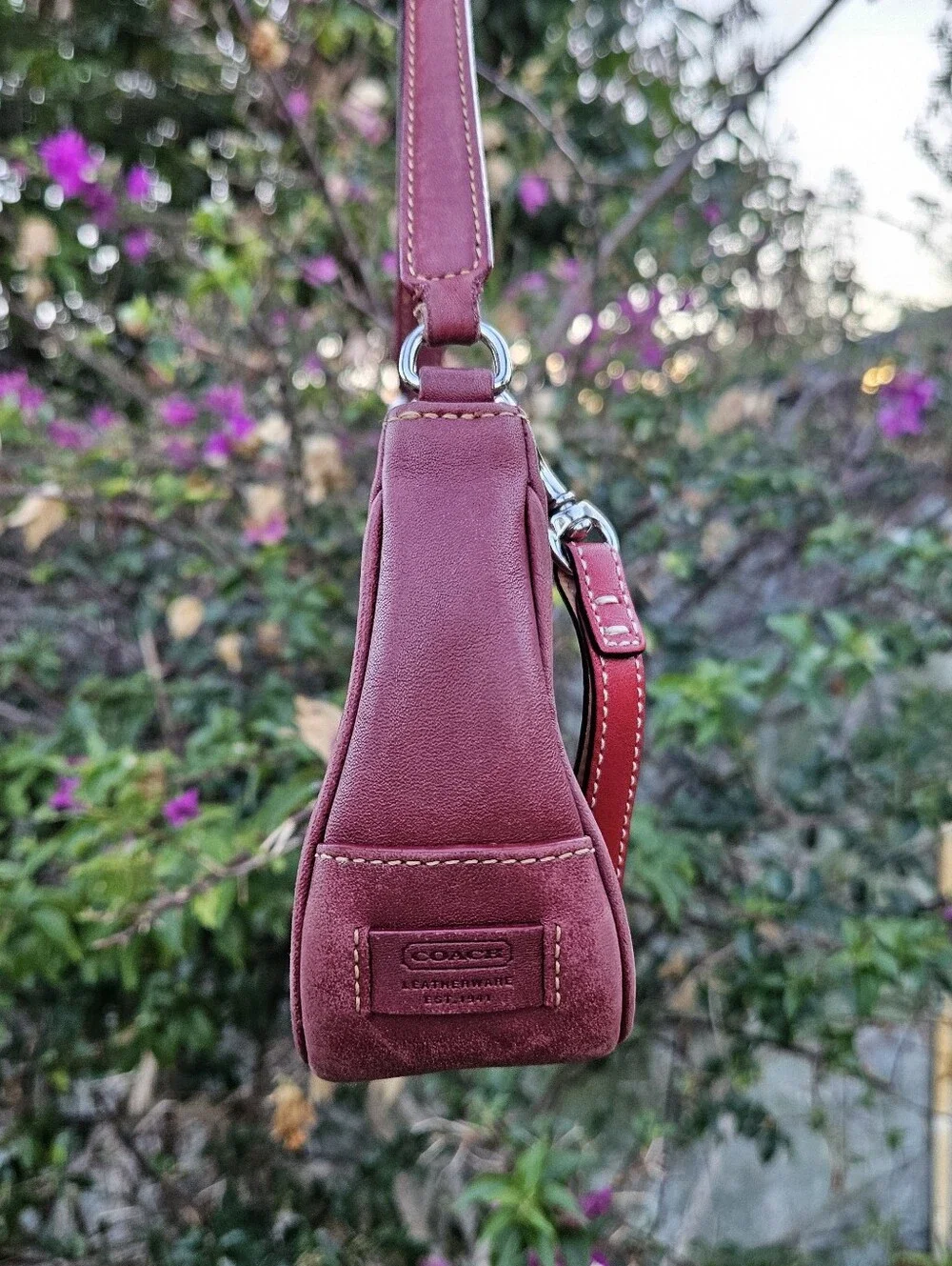 Vintage Coach Red Demi Shoulder Bag 7785